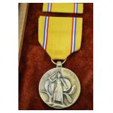 WWII US Army Medal and Ribbon Grouping in Display Case