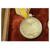 WWII US Army Medal and Ribbon Grouping in Display Case