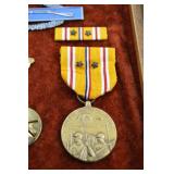 WWII US Army Medal and Ribbon Grouping in Display Case