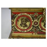 Vintage Patriotic Lithographed Tin Box with US Founders Motif