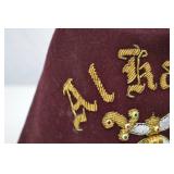 Shriner Al Kader Maroon Fez with Tassel and Embroidered Emblem