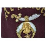 Shriner Al Kader Maroon Fez with Tassel and Embroidered Emblem