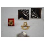 Mixed Club Pins and Cufflinks Lot - Lions Club, 100 Attendance, Masonic