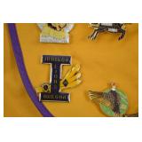 Lions Club International Award Vest w/ Attendance Pins & Ione, Oregon Badge
