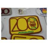 Fair Lanes Bowling Patches and 164th Infantry Reunion Buttons Lot