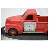 Fossil Limited Edition Red Pickup Truck Desk Clock with Tin