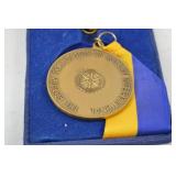 Paul Harris Fellow Rotary Medal in Box with Ribbon and Pin