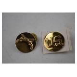 U.S. Army Military Collar Insignia Pins - Pistols & US Mark