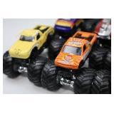 Large Collection of Monster Jam Die-Cast Toy Monster Trucks