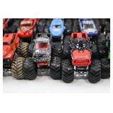 Large Collection of Monster Jam Die-Cast Toy Monster Trucks