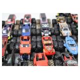 Large Collection of Monster Jam Die-Cast Toy Monster Trucks