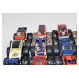 Large Collection of Monster Jam Die-Cast Toy Monster Trucks