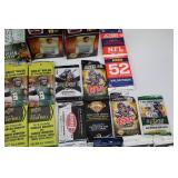 Sports and Wrestling Trading Card Lot - Open Packs with Cards Inside