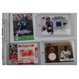 Football Jersey & Memorabilia Card Lot - Relics, Rookies & Inserts