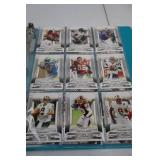 Binder of Football Trading Cards Featuring NFL and College Stars