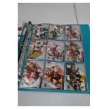 Binder of Football Trading Cards Featuring NFL and College Stars