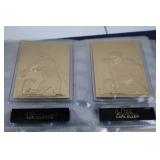 Danbury Mint 22kt Gold NFL Football Card Collection in Album