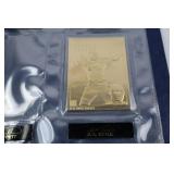 Danbury Mint 22kt Gold NFL Football Card Collection in Album