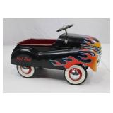 Tin Hot Rod Pedal Car Toy with Flame Graphics