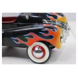 Tin Hot Rod Pedal Car Toy with Flame Graphics