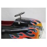 Tin Hot Rod Pedal Car Toy with Flame Graphics
