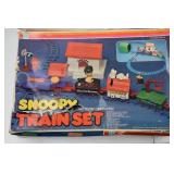 Snoopy Train Set Vintage Battery Operated Peanuts Complete in Box