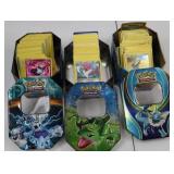 Large Pokemon Trading Card Lot with Tins and Binder Holos