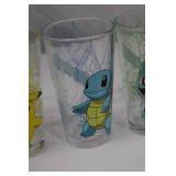 Pokemon Collectibles Lot: 4 Glasses, Cap, Cards, Sticker Book