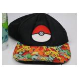 Pokemon Collectibles Lot: 4 Glasses, Cap, Cards, Sticker Book