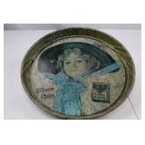 Antique Satin Turkish Blend Cigarettes Advertising Tin Tray