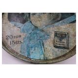 Antique Satin Turkish Blend Cigarettes Advertising Tin Tray