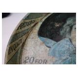 Antique Satin Turkish Blend Cigarettes Advertising Tin Tray