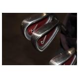 Nike, Zevo, and ProKennex Golf Club Set with BagBoy Cart and Top-Flite Putter