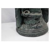 Vintage US Navy Diver Sculpture - 24" Tall Painted Concrete