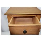 Wooden Side Table with Drawer and Lower Shelf