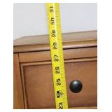 Wooden Side Table with Drawer and Lower Shelf