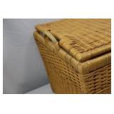 Large Wicker Laundry Basket with Lid and Handles 16" x 24"