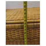 Large Wicker Laundry Basket with Lid and Handles 16" x 24"