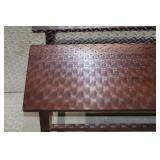 Wooden Bench with Dark Finish, 17" x 42 Inches