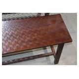 Wooden Bench with Dark Finish, 17" x 42 Inches