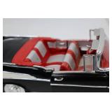 Jada 1:32 Red Diecast Car and Black Chevy Bel Air Convertible Model Lot