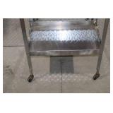 Stainless Steel 2-Shelf Utility Cart on Casters, 32x24x16 in.