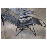 Black Mesh Zero Gravity Outdoor Recliner Chair