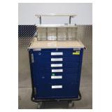 Blue Rolling Metal Toolbox