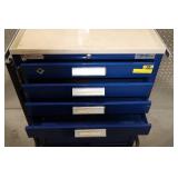 Blue Rolling Metal Toolbox