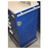 Blue Rolling Metal Toolbox