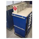 Blue Rolling Metal Toolbox