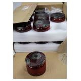 Candle Making Kit Lot: Wax Melting Furnace, Soy Wax, Wicks & Red Glass Jars