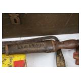 Lot of Vintage Hand Tools and Metal Toolbox