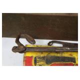 Lot of Vintage Hand Tools and Metal Toolbox